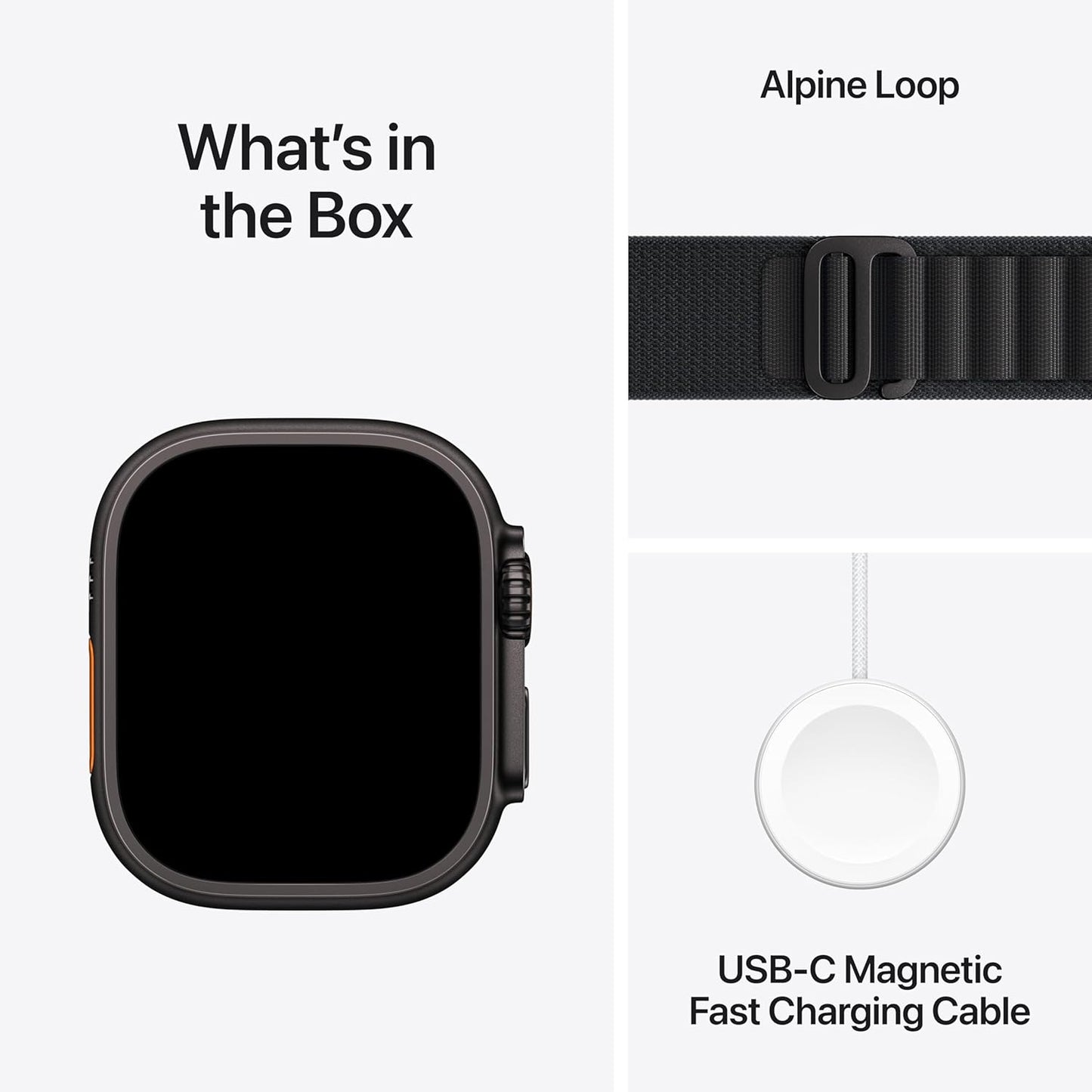 Apple Watch Ultra 3 GPS + Cellular 49mm Black Titanium Case with Black Alpine Loop - Medium